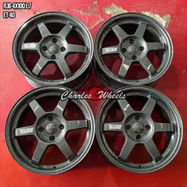 Jual velg mobil te37 r16 4x100 gunmat jazz yaris vios brio dll