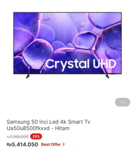 SAMSUNG SMART TV 4K 50 INCI