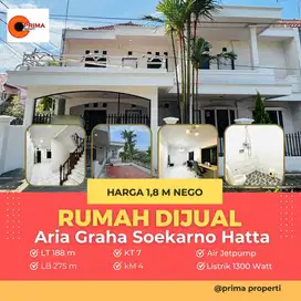 Rumah siap huni lt188/275 hrg1,8m di Arya Graha Soekarno Hatta Bandung