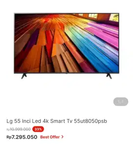 LG SMART TV 4K 55 INCI