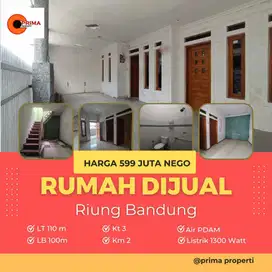Rumah siap huni lt110/100 harga 599jt Riung Bandung Soekarno Hatta