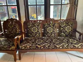 Sofa Kayu Jati 1 Set Bekas Masih Bagus