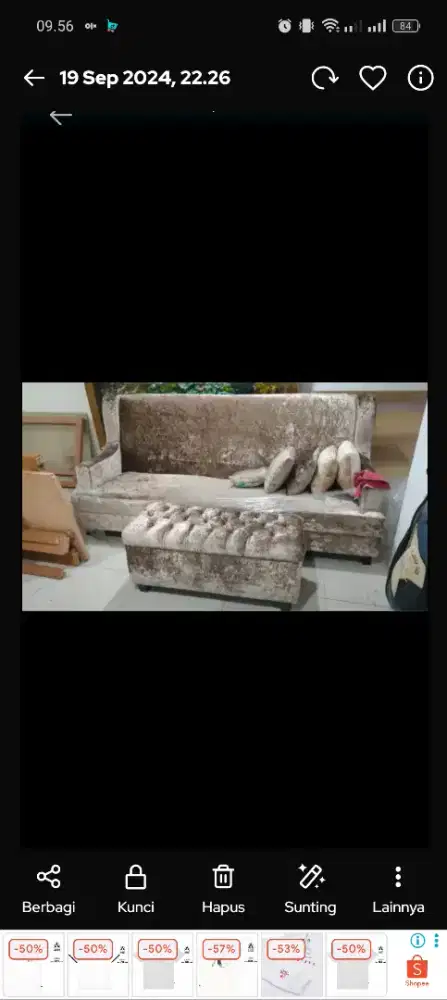 Sofa Bludru kondisi Ok bgt