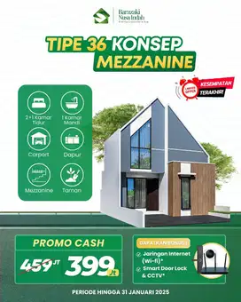 Barazzaki Nusa Indah rumah moderen  strategis dan islami harga 300jtan