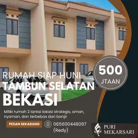 RUMAH 2 LANTAI 6 MENIT KE STASIUN TAMBUN BEKASI