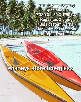 Perahu kano dayung/kano dayung/perahu fiberglass/perahu wisata/perahu