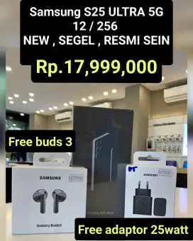 Rp.17,999 Samsung GALAXY S25 ULTRA 5G BARU , SEGEL , RESMI SEIN