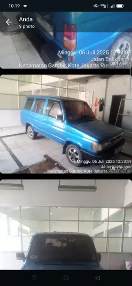 Di jual mobil kijang super tahun 1988