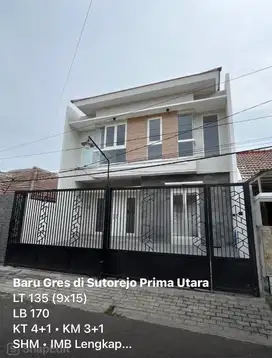 Dijual Rumah Baru Gress 2 lantai Sutorejo Prima