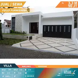 Dijual Villa Syariah Aesthetic Full Furnish Di Riverside Malang(OLX610