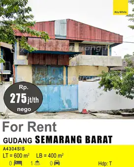 DISEWAKAN GUDANG DI SEMARANG BARAT A4304