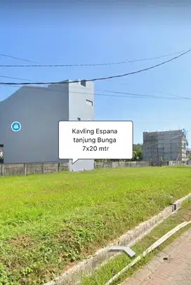 Kavling Espana tanjung bunga 7x20 mtr