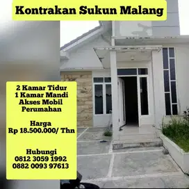 SEWA KONTRAKAN 2 KAMAR SUKUN MINIMALIS