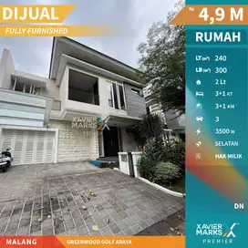 Rumah Modern Full Furnish Di Greenwood Golf Araya Malang(OLX616)