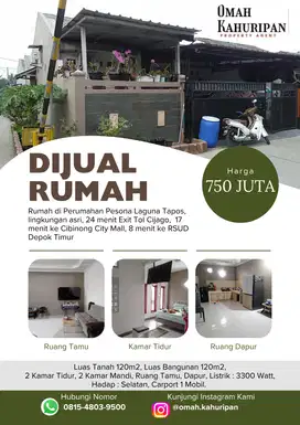 RUMAH DIJUAL DI PESONA LAGUNA TAPOS