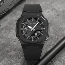 Jam tangan Pria SKMEI World time Chronograph Aktif