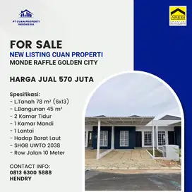 Dijual Murah Rumah Monde Raffle Golden City Siap Huni
