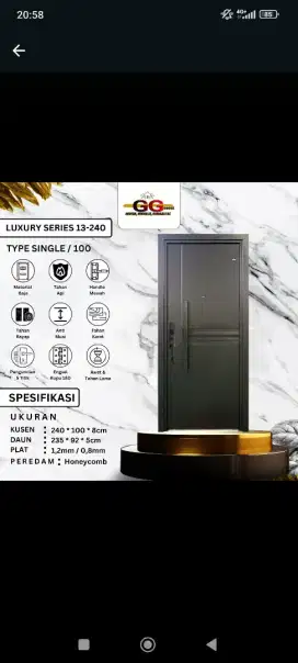 Luxury Single ukuran 100 x 240