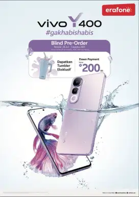 Pre Order vivo Y400 anti air, bisa cicilan dp 0%