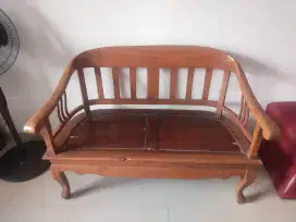 Kursi tamu/kursi betawi jati 2 dudukan