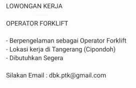 Operator forklift