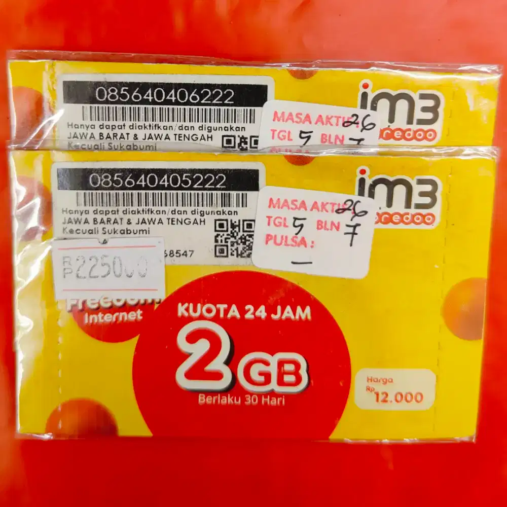 Nomor cantik indosat triple...222