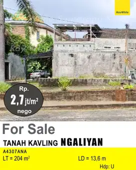 DIJUAL TANAH DI NGALIYAN A4307