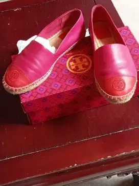 Sepatu Tory Burch Color Block  Flat Espadrille - Mestico/Silky  Veg