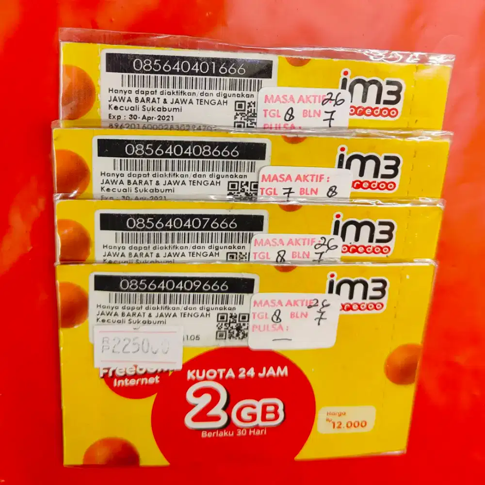 Nomor cantik Indosat triple ..666