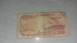 Uang lembar 100 perak tahun1992