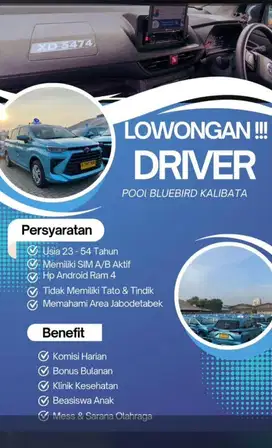 Lowongan kerja driver bluebird