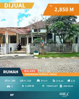 Dijual Rumah di Permata Jingga, Soekarno Hatta Malang Dekat Kampus
