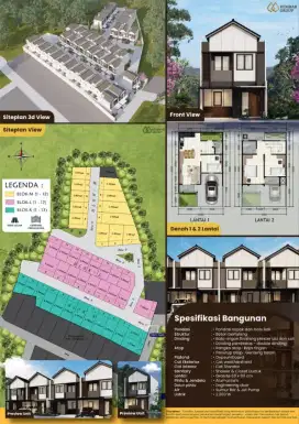 Rumah KPR Free biaya biaya 2lantai lokasi Cimanggis Depok