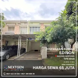 Disewakan Rumah Edison Gading Serpong 8x15 Dekat UMN