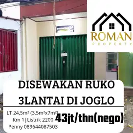 DISEWAKAN RUKO 3LANTAI DI PINGGIR JALAN JOGLO