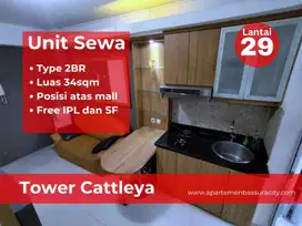Sewa type 2BR atas mall tower Cattleya full furnished