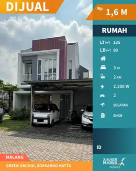 Dijual Rumah Siap Huni Di Green Orchid Soekarno Hatta Malang(OLX772)
