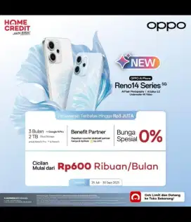 SEGAMPANG ITU CICILAN PO RENO 14 SERIES , CICILAN BUNGA 0%