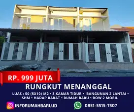 RUNGKUT MENANGGAL BARU ‼️Rumah 2 Lantai Siap Huni Row 2 Mobil