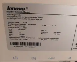 LENOVO AIO C540 2012 Bekas