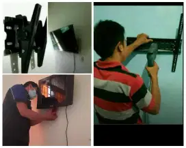 Braket +pasang atau pasang saja jika sudah ada bracket breket led tv