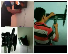 Braket +pasang atau pasang saja jika sudah ada bracket breket led tv