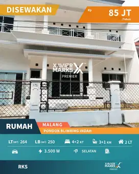 Disewakan Rumah Luas di Blok Terdepan PBI Araya, Blimbing Malang