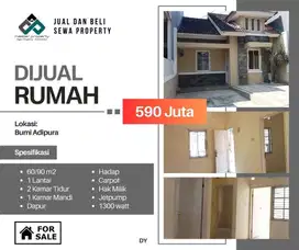 Jual rumah 500 jutaan di Cluster Bumi Adipura Gedebage Kota Bandung