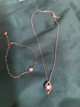 SET KALUNG&GELANG TITANIUM ANTI KARAT