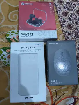 Powerbank Samsung, ear buds, mouse wireles