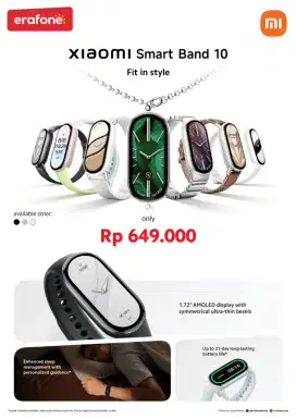 Xiaomi Smart Band 10 ( Khusus kredit DP 0% , pengajuan tanpa ribet )