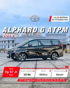 Very Low KM Toyota Alphard G ATPM 2019 SC Aless PS Premium Sound 2020