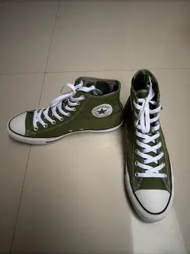 Sepatu Converse Hijau Army Size 42 Original