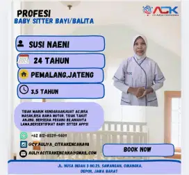 READY TO WORK BABY SITTER BAYI DAN BALITA PENEMPATAN JABODETABEK